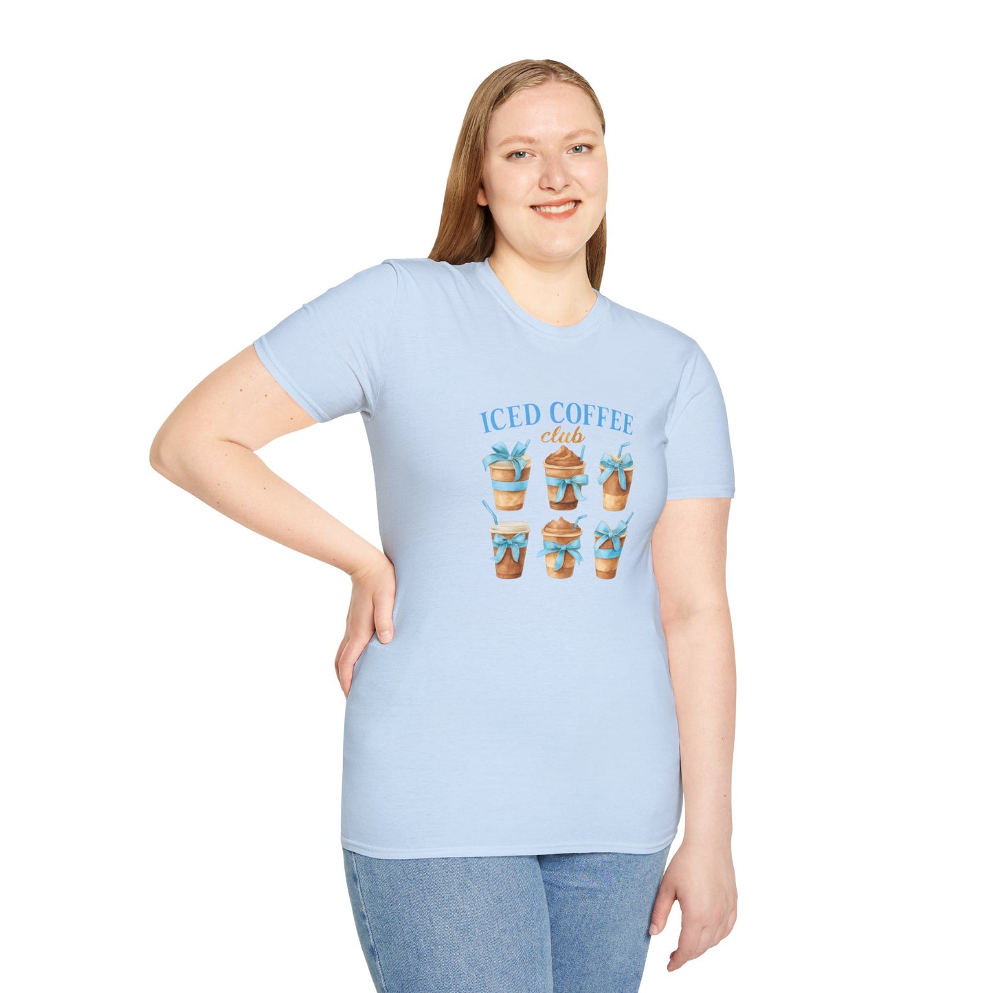 Iced Coffee Club Blue Bow T-shirt