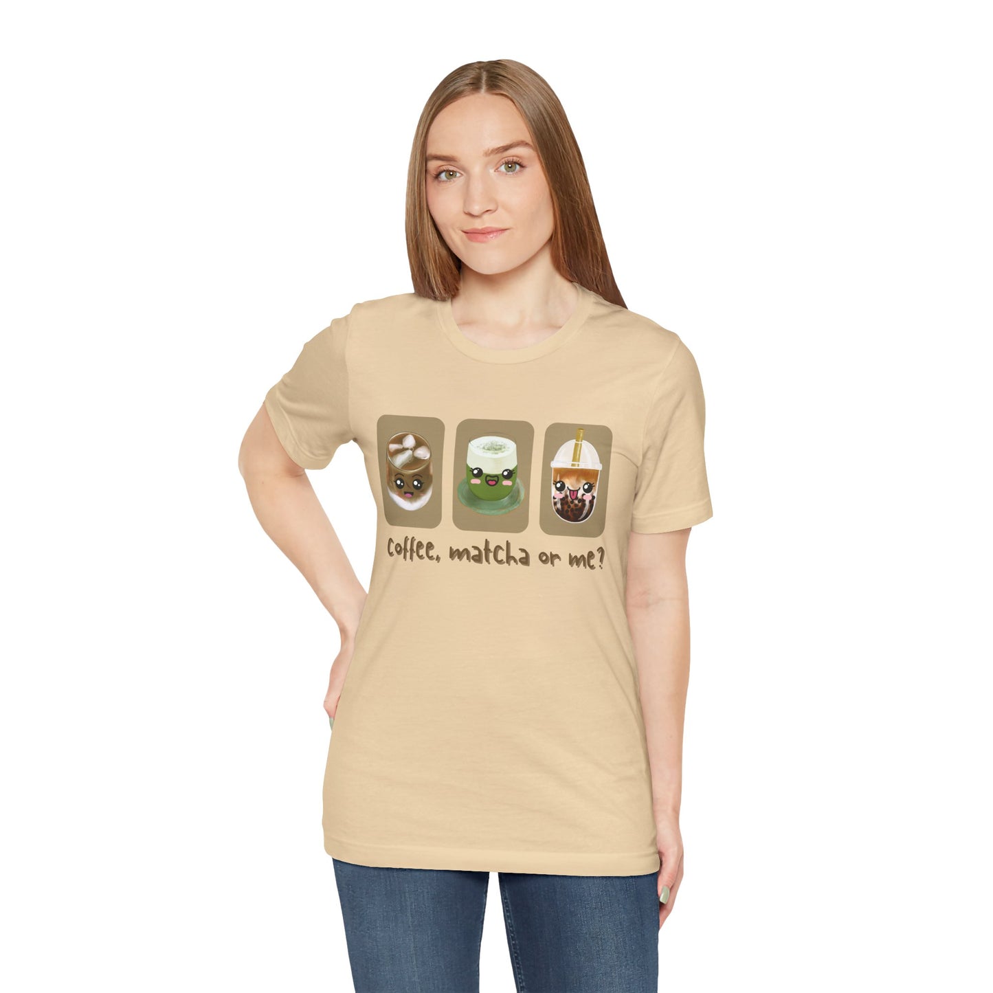 Coffee, Matcha or Me? Tee | Kawaii Boba & Matcha Lover Shirt