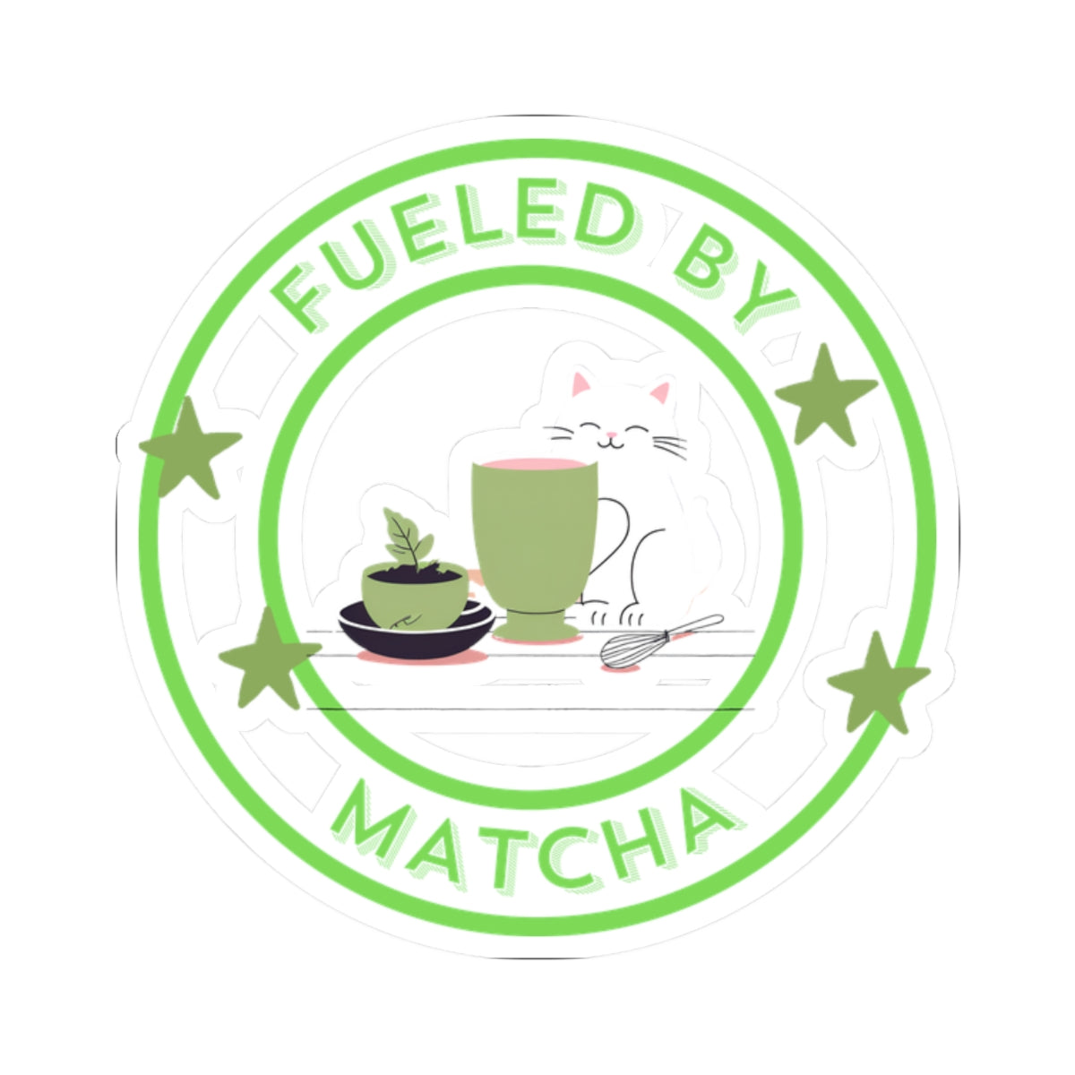 β¨ Fueled by Matcha Sticker β Stick Your Zen π