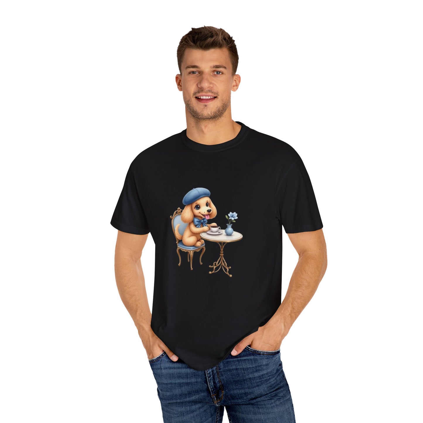 Cute Puppy Café Vibes Tee