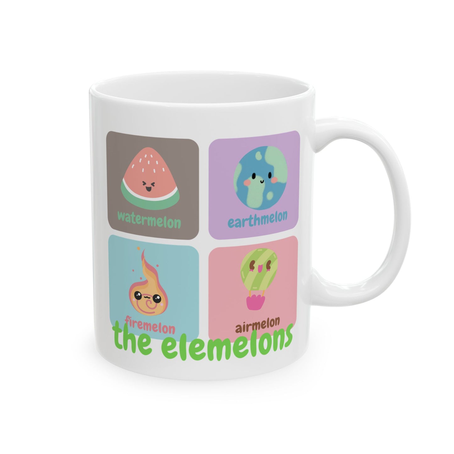 Fun Fruit Ceramic Mug - Cute Watermelon & Melon Design - Perfect Gift for Summer!