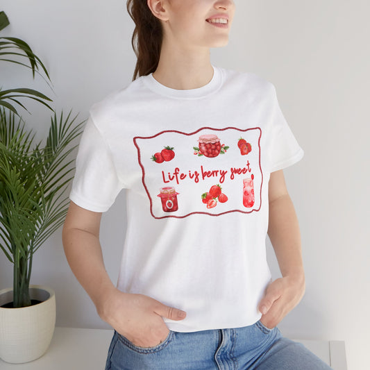 “Life is Berry Sweet” T-Shirt - crayon framed