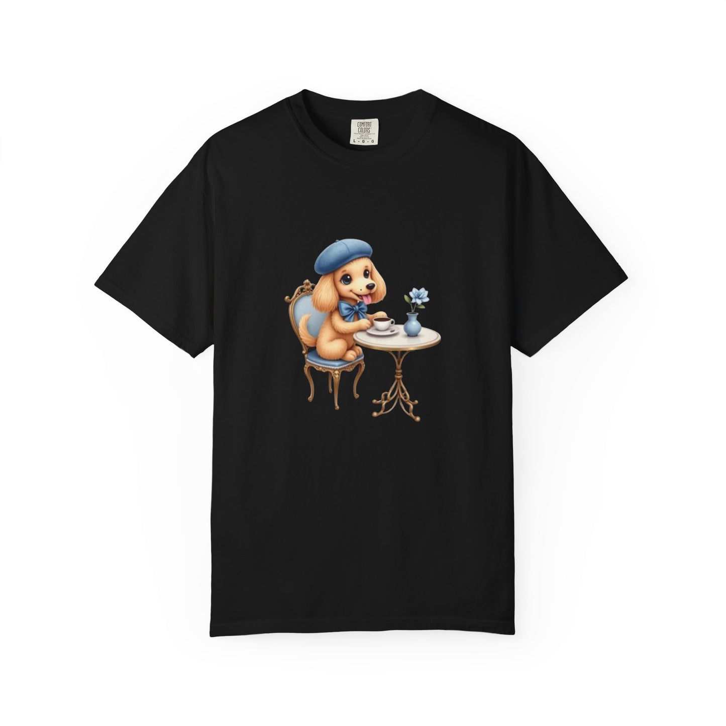 Cute Puppy Café Vibes Tee