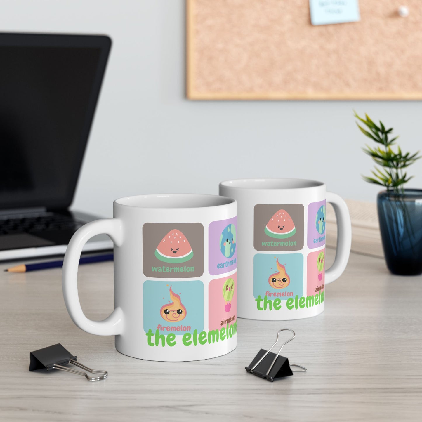 Fun Fruit Ceramic Mug - Cute Watermelon & Melon Design - Perfect Gift for Summer!
