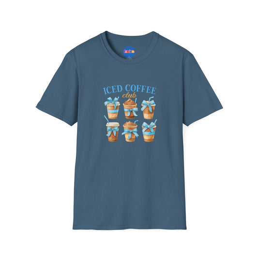Iced Coffee Club Blue Bow T-shirt