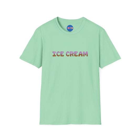 ICE CREAM Waffle Letter T-Shirt