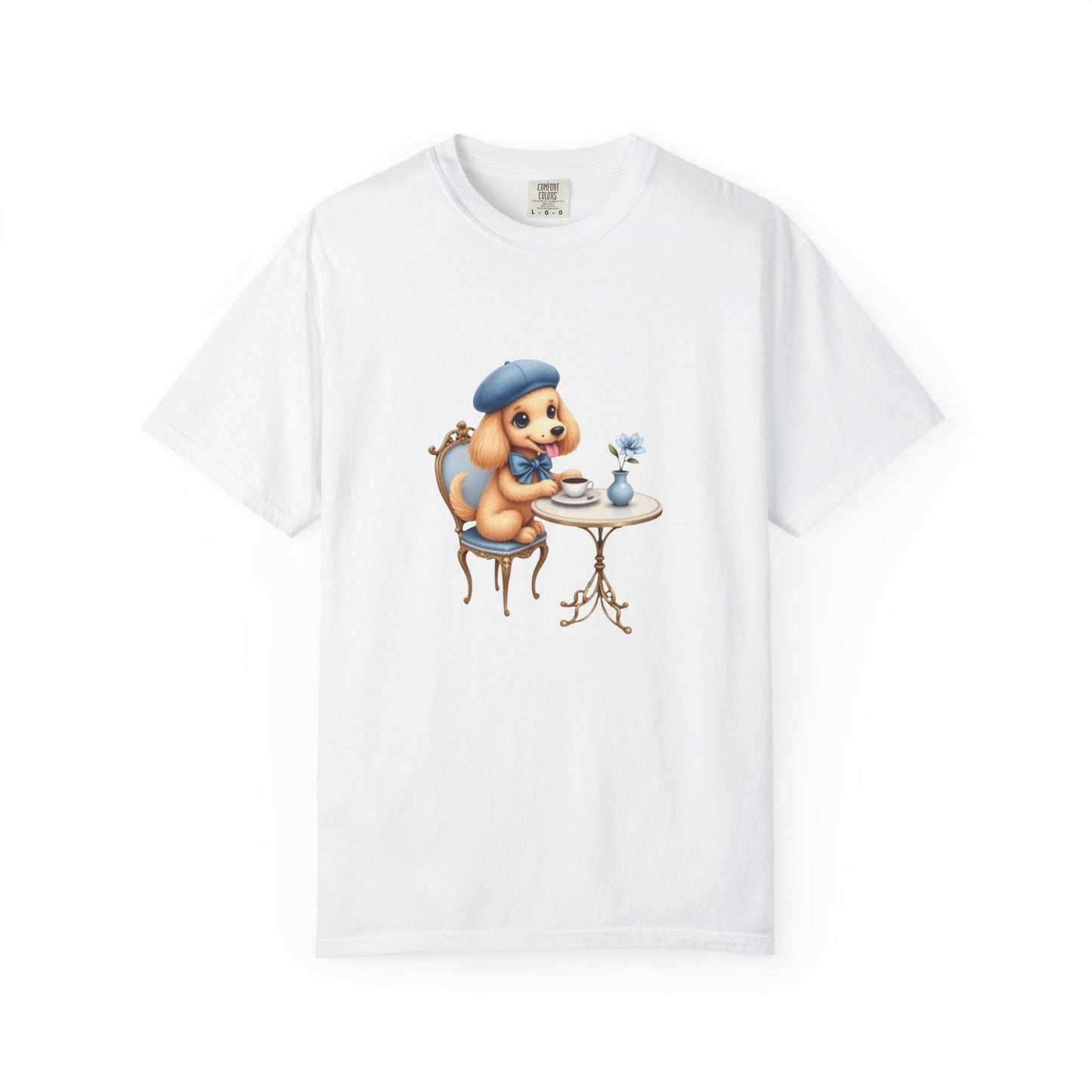 Cute Puppy Café Vibes Tee