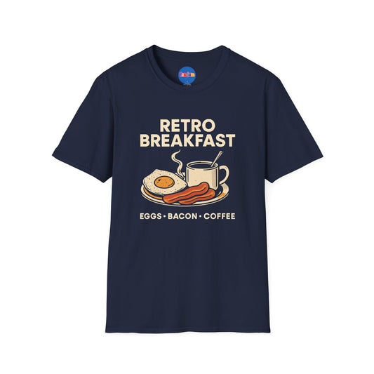 Retro Breakfast Eggs Bacon Coffee T-Shirt