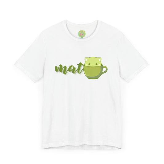 Matcha Teacup Cat Tee | Kawaii Matcha Lover T-Shirt