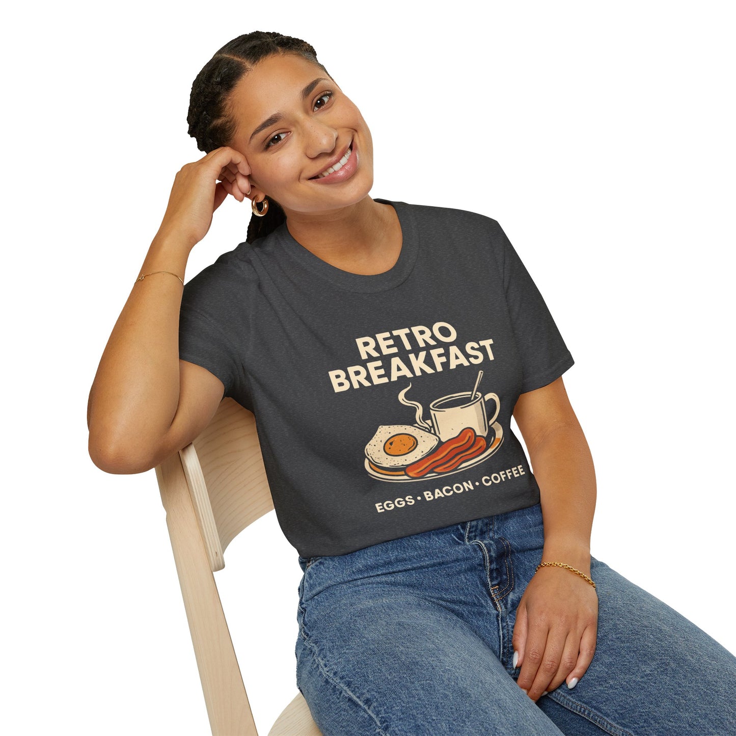 Retro Breakfast Eggs Bacon Coffee T-Shirt