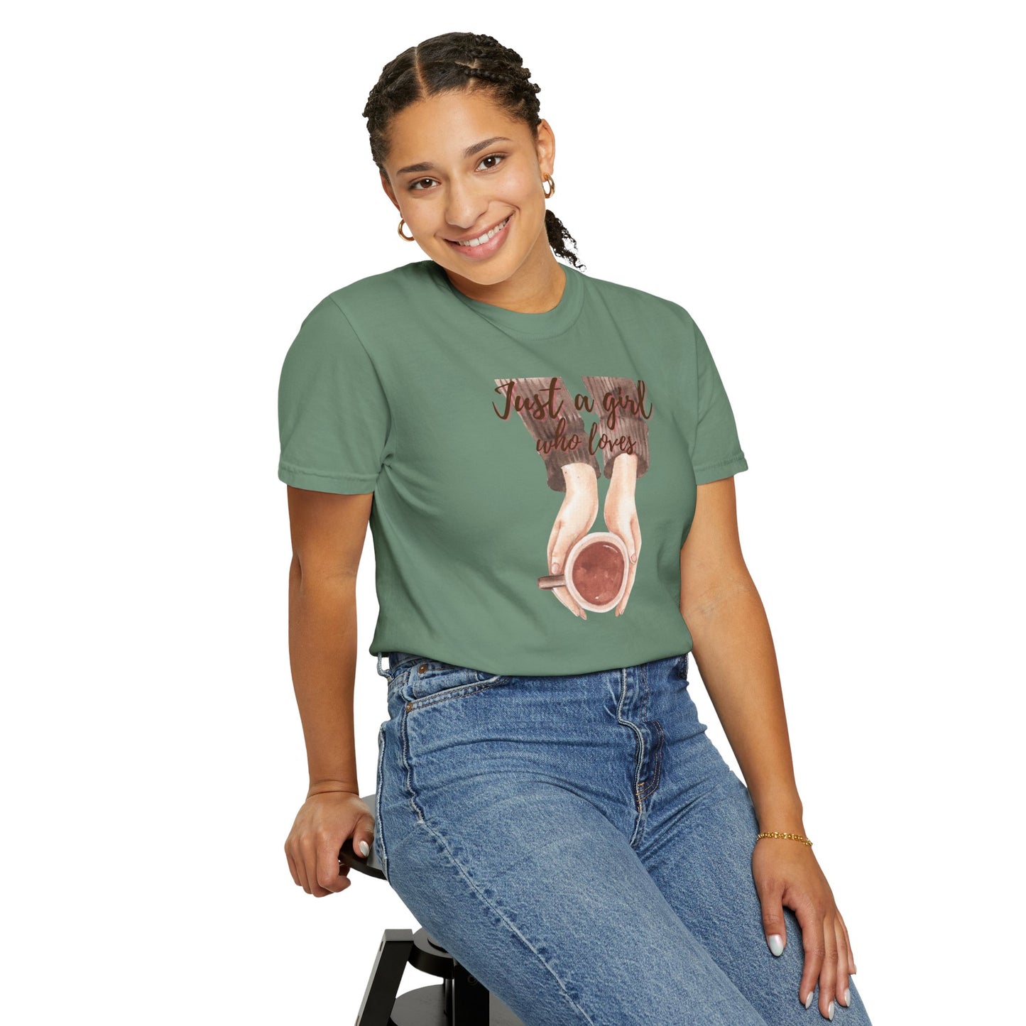Just a Girl Who Loves Coffee T-Shirt | Cozy Coffee Lover Tee βπ