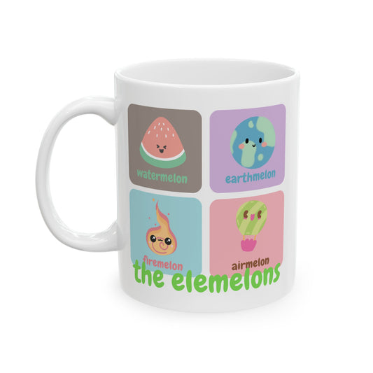 Fun Fruit Ceramic Mug - Cute Watermelon & Melon Design - Perfect Gift for Summer!