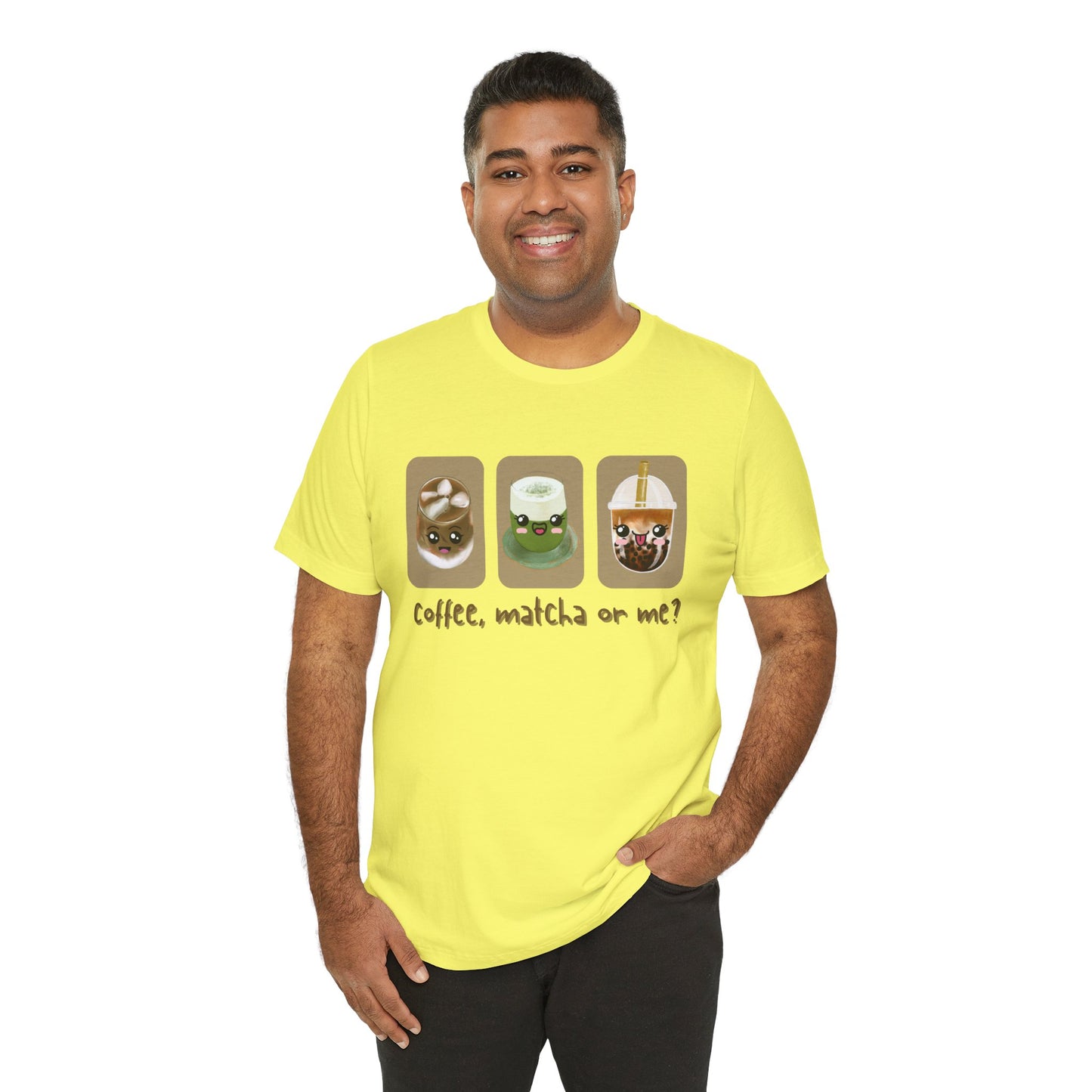 Coffee, Matcha or Me? Tee | Kawaii Boba & Matcha Lover Shirt