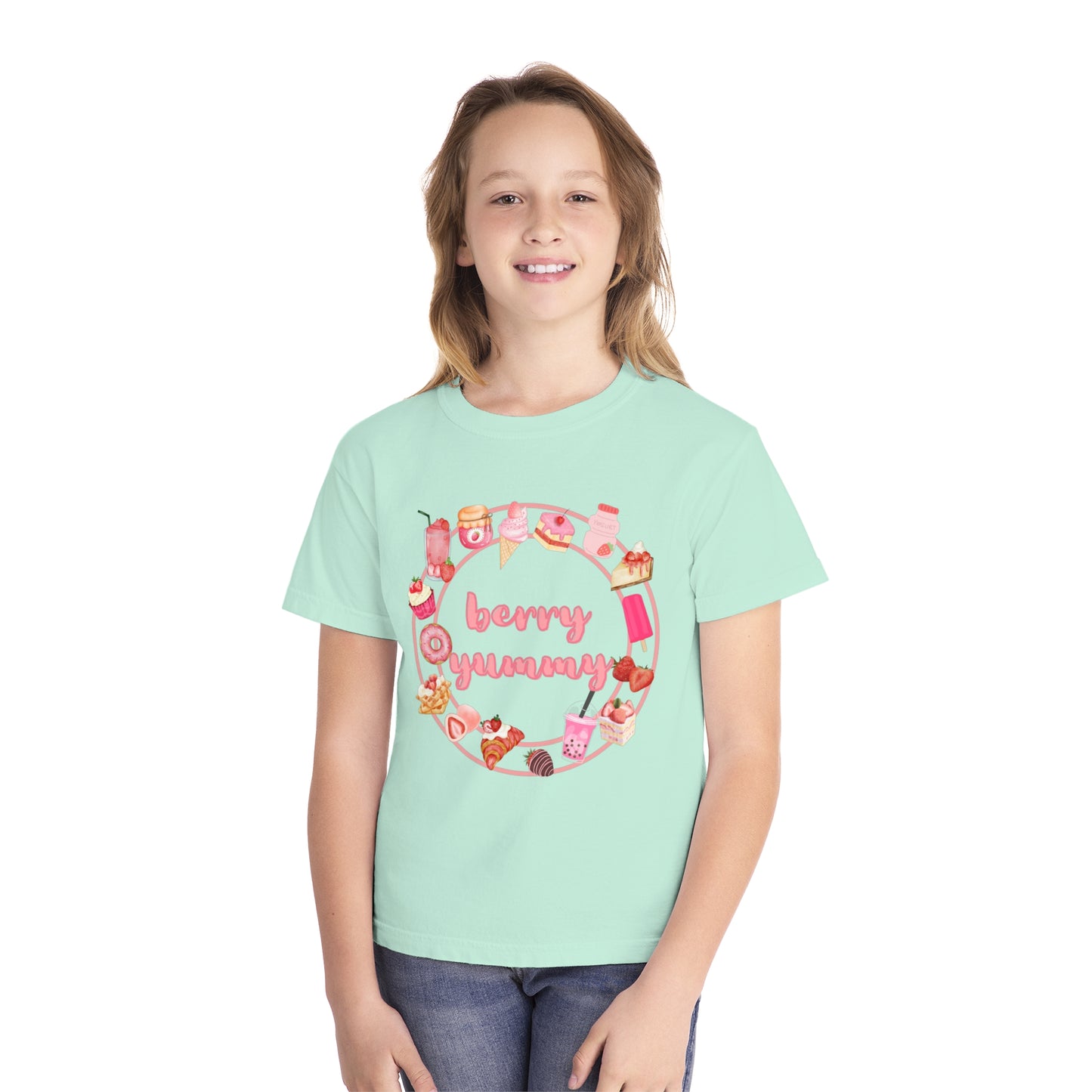 Youth Berry Yummy Tee – Cute Strawberry Graphic T-Shirt 🍓