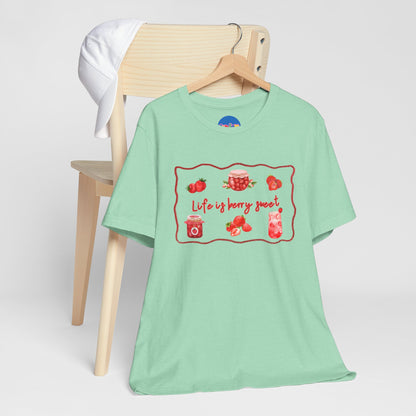 “Life is Berry Sweet” T-Shirt - crayon framed