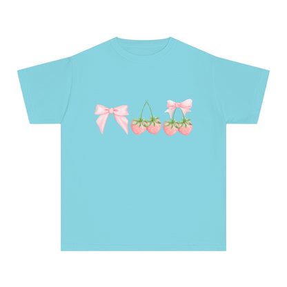Youth Berry Coquette Tee – Cute Strawberry Graphic T-Shirt 🍓