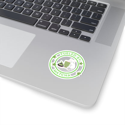✨ Fueled by Matcha Sticker – Stick Your Zen 🍃