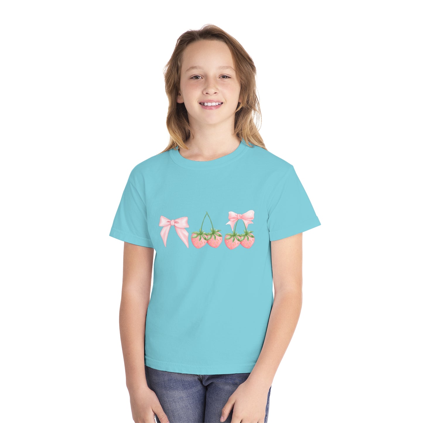 Youth Berry Coquette Tee – Cute Strawberry Graphic T-Shirt 🍓