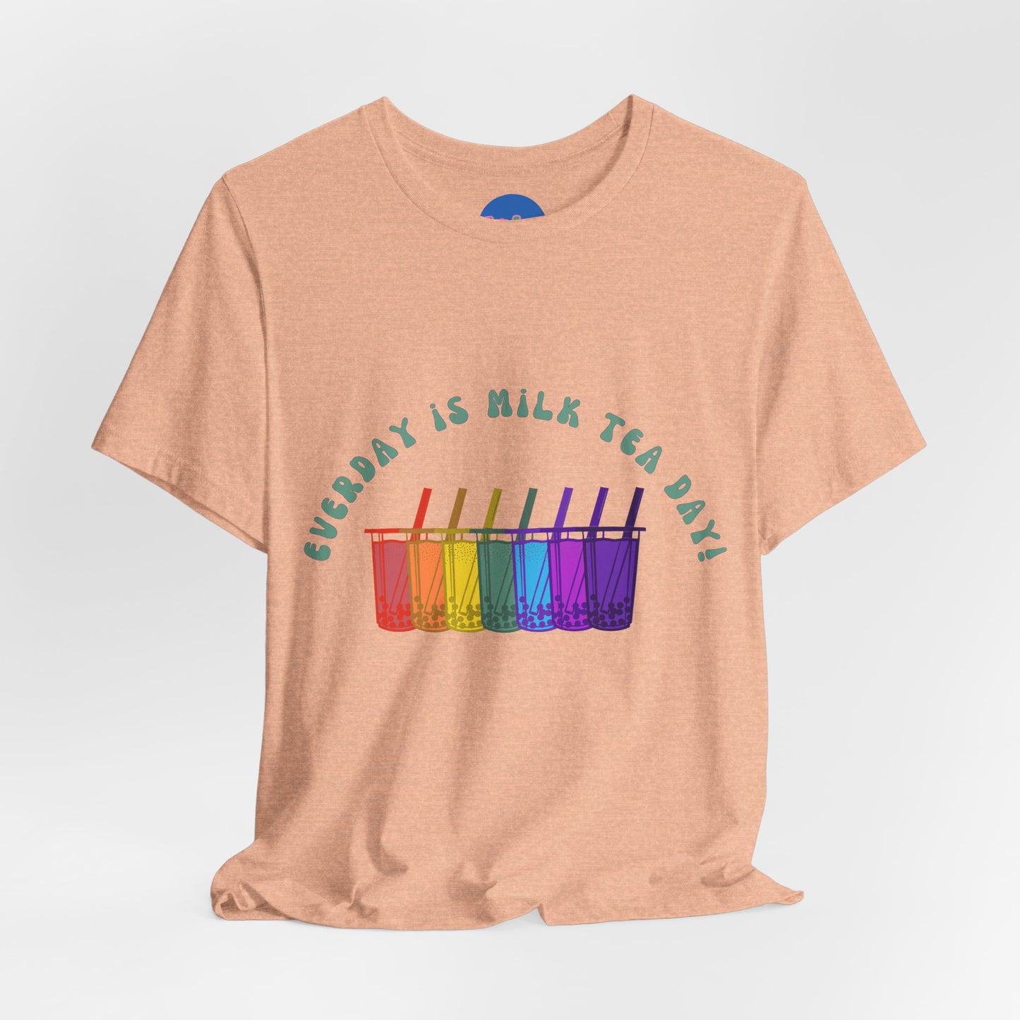 Everyday is Milk Tea Day Tee – Rainbow Boba Edition 🌈💜