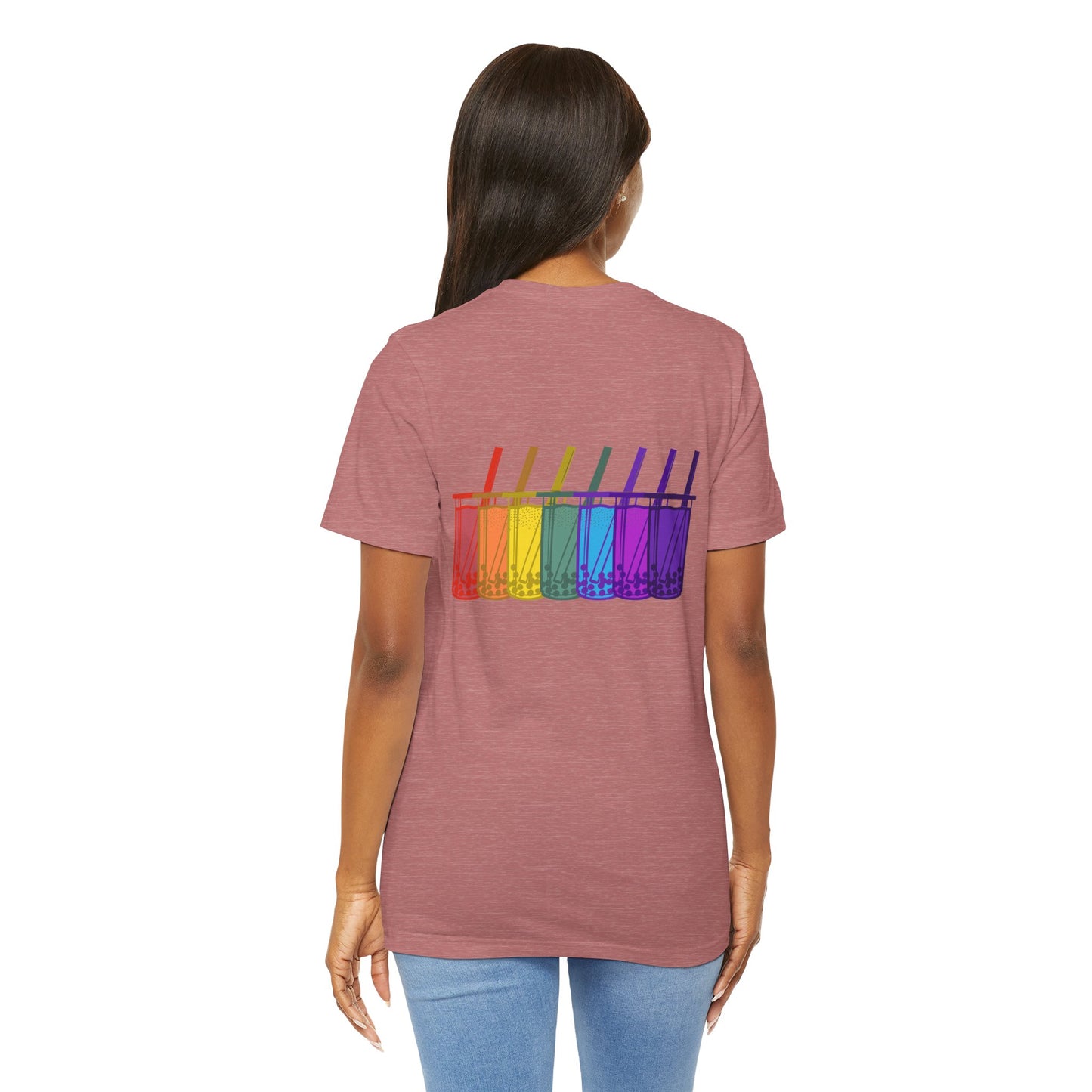 Tiny boba in the front… party in the back! – Kawaii Boba Tee 🌈✨