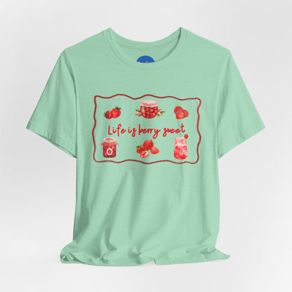 “Life is Berry Sweet” T-Shirt - crayon framed