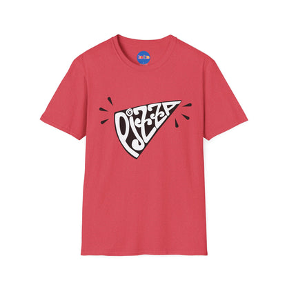 Bold Pizza Slice Graphic Tee – Retro Typography Foodie Shirt