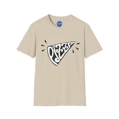 Bold Pizza Slice Graphic Tee – Retro Typography Foodie Shirt