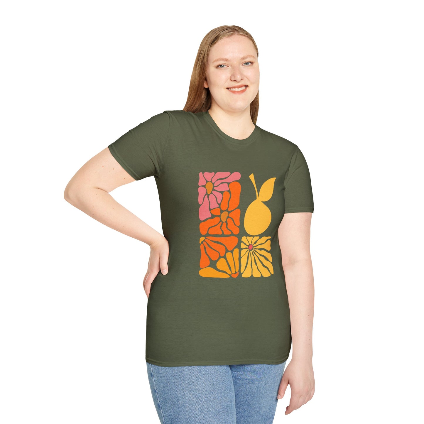 Abstract Pear Floral T-Shirt