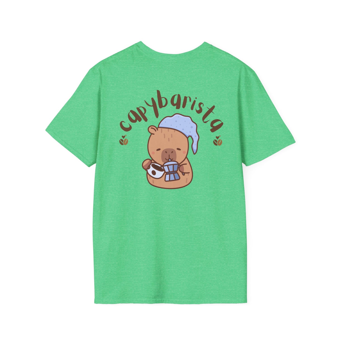 ☕🦫 Café Capybara Tee - Capybarista (Front and Back Design)