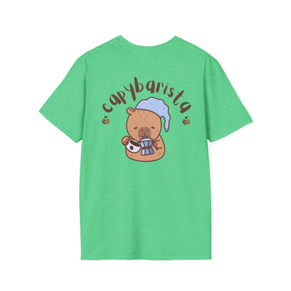 ☕🦫 Café Capybara Tee - Capybarista (Front and Back Design)