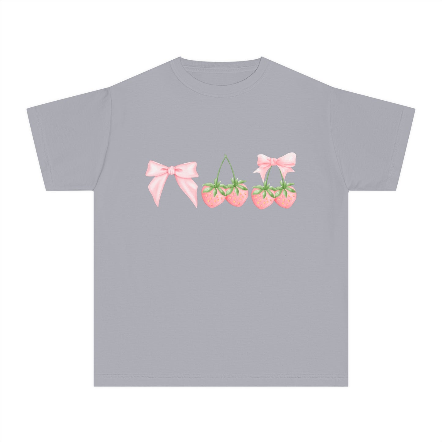 Youth Berry Coquette Tee – Cute Strawberry Graphic T-Shirt 🍓