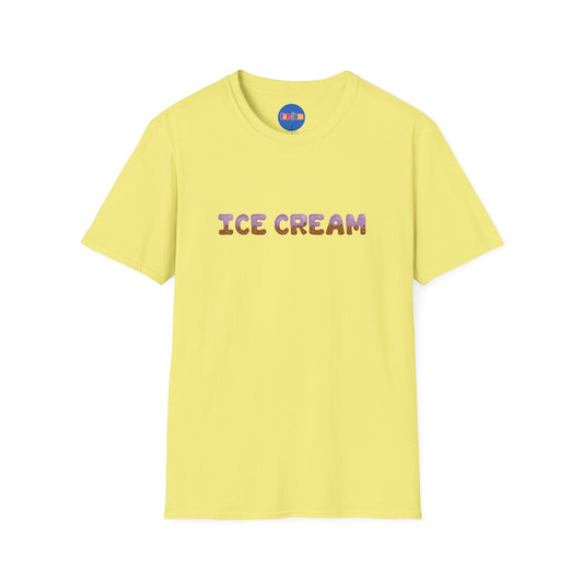 ICE CREAM Waffle Letter T-Shirt
