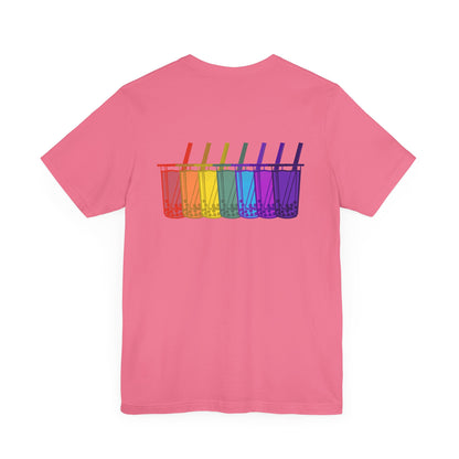 Tiny boba in the front… party in the back! – Kawaii Boba Tee (Front and back design)🌈✨