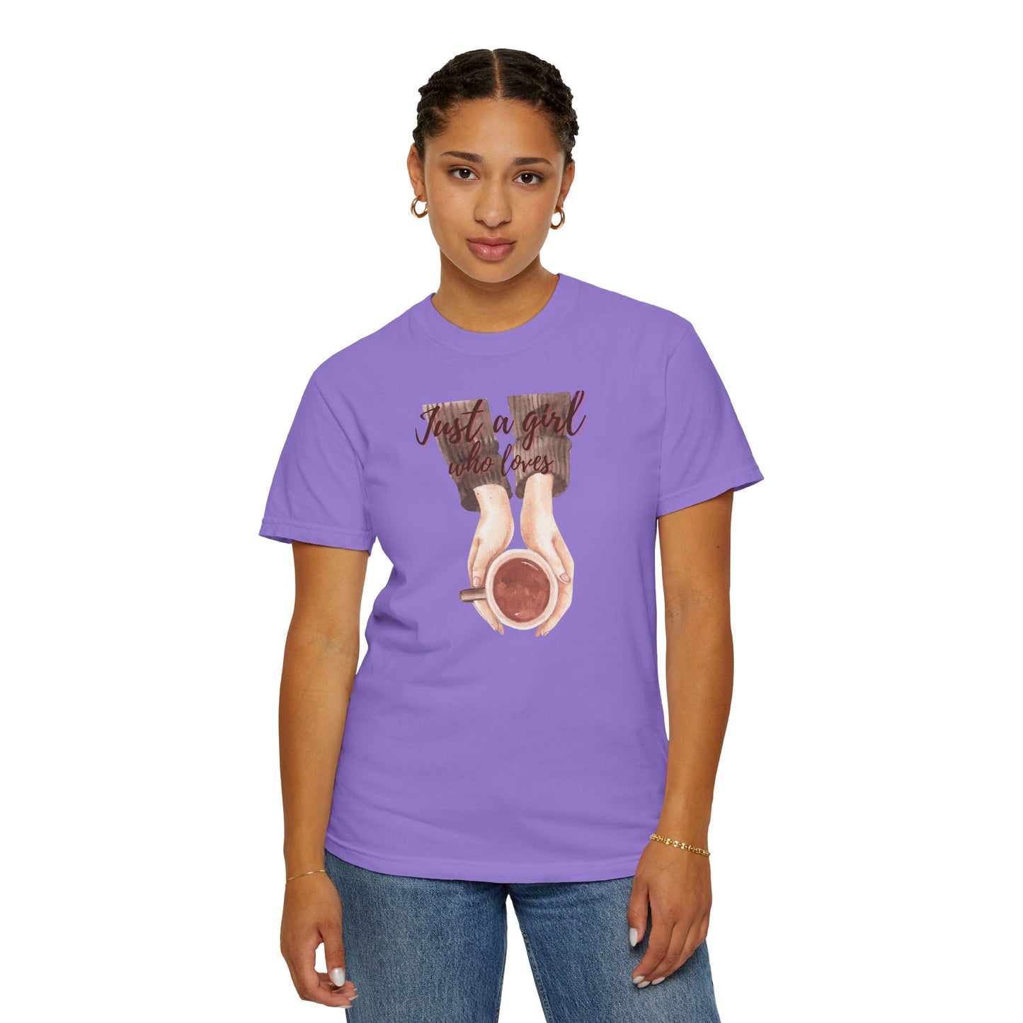 Just a Girl Who Loves Coffee T-Shirt | Cozy Coffee Lover Tee ☕💕