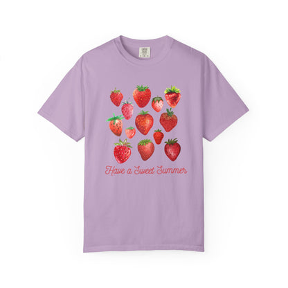 Berry Cool Summer Tee 🍓☀️| Sweet Summer Strawberry - Whimsical Retro Vibes 💕
