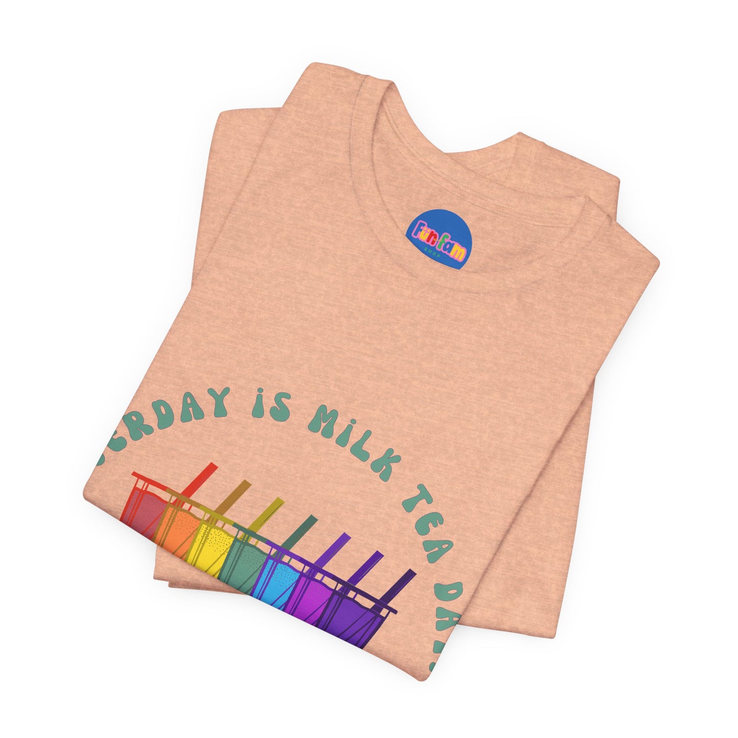 Everyday is Milk Tea Day Tee – Rainbow Boba Edition 🌈💜