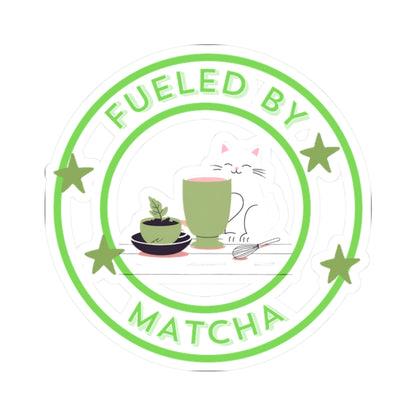 ✨ Fueled by Matcha Sticker – Stick Your Zen 🍃