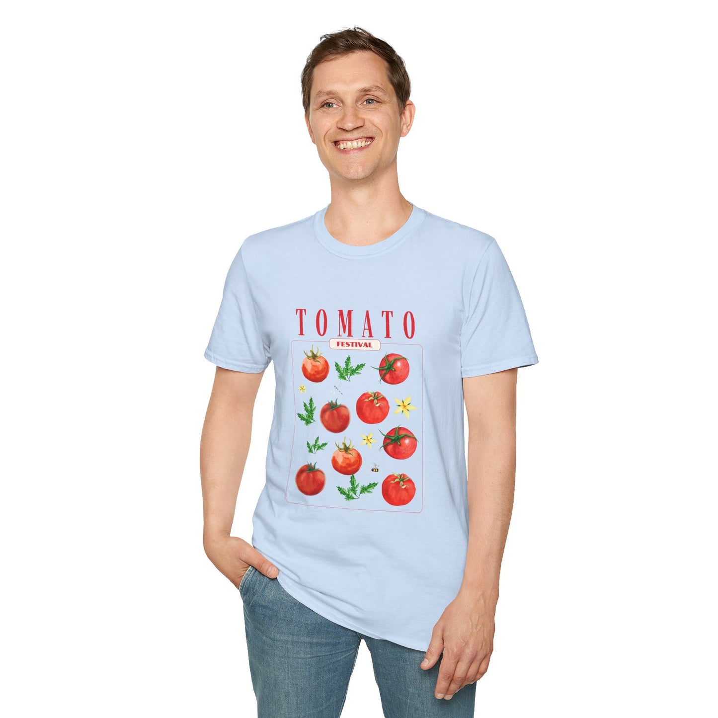 🍅 Tomato Festival Tee – Juicy Vibes Only 🌼🐝