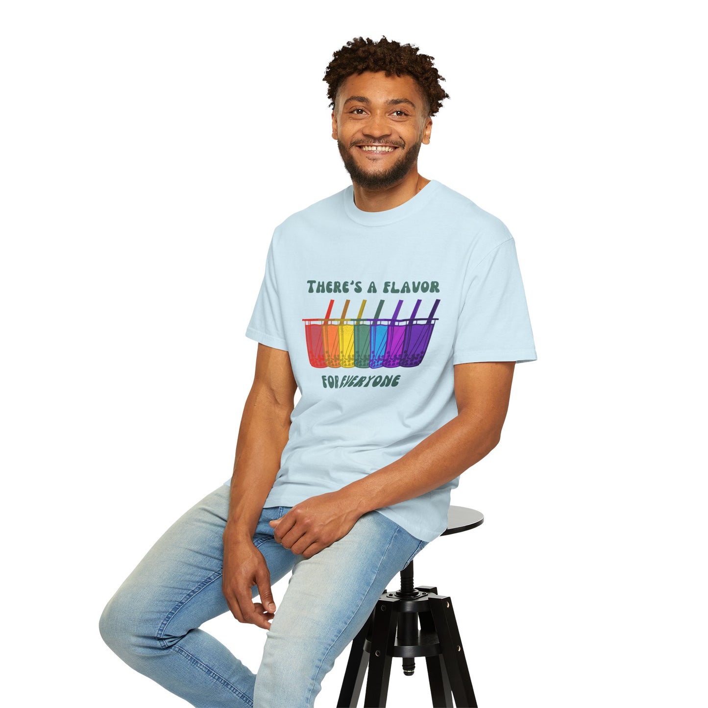 Boba lovers, unite! 🌈🧋 - Rainbow Boba Line – There’s a Flavor for Everyone Tee