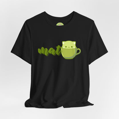 Matcha Teacup Cat Tee | Kawaii Matcha Lover T-Shirt