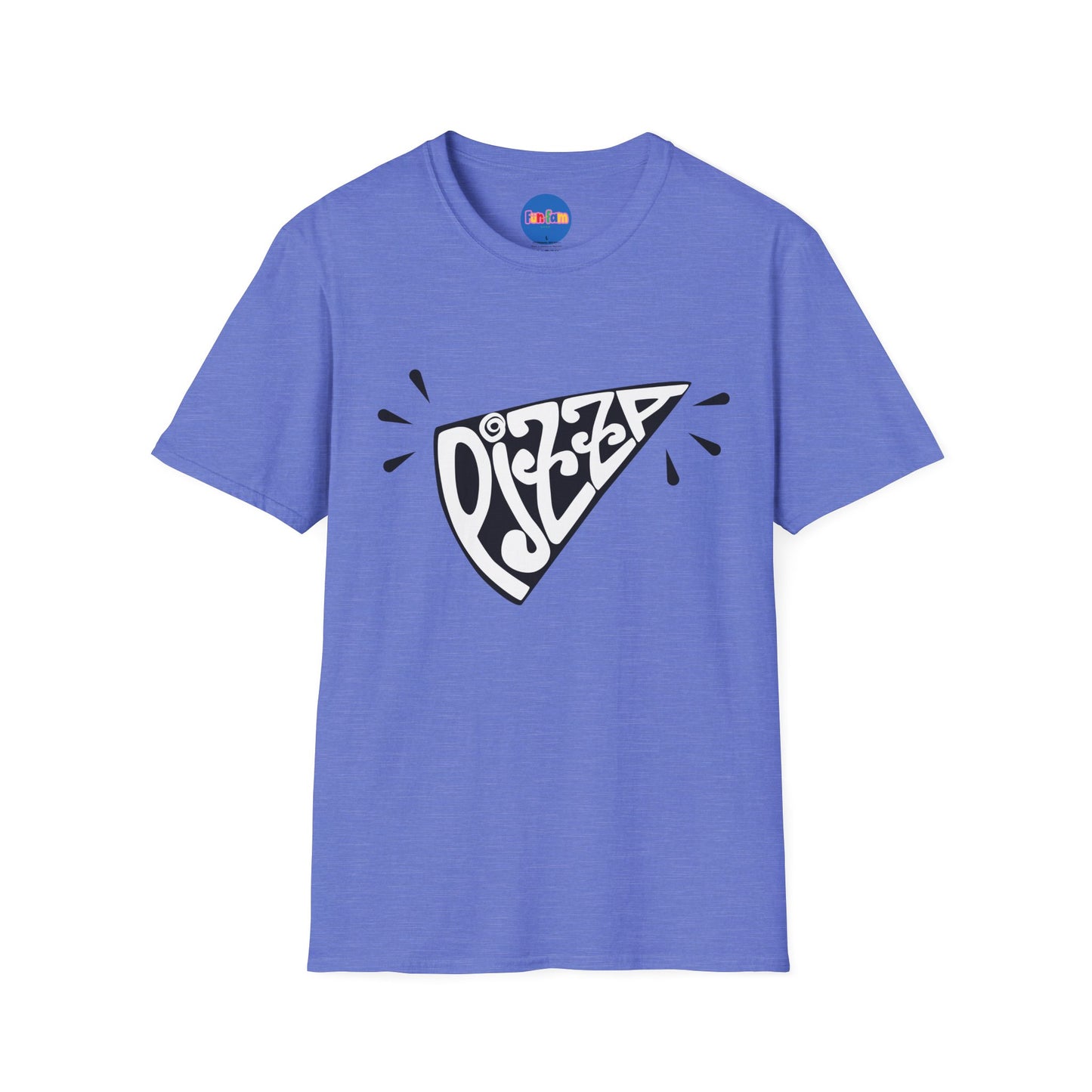 Bold Pizza Slice Graphic Tee – Retro Typography Foodie Shirt