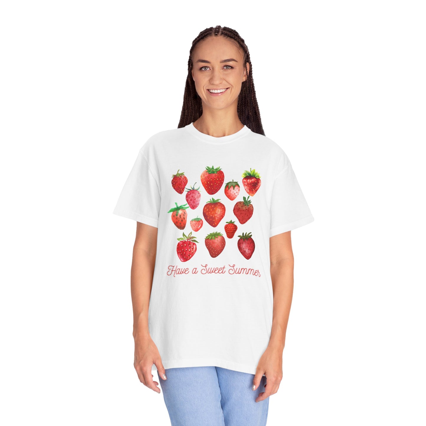 Berry Cool Summer Tee 🍓☀️| Sweet Summer Strawberry - Whimsical Retro Vibes 💕