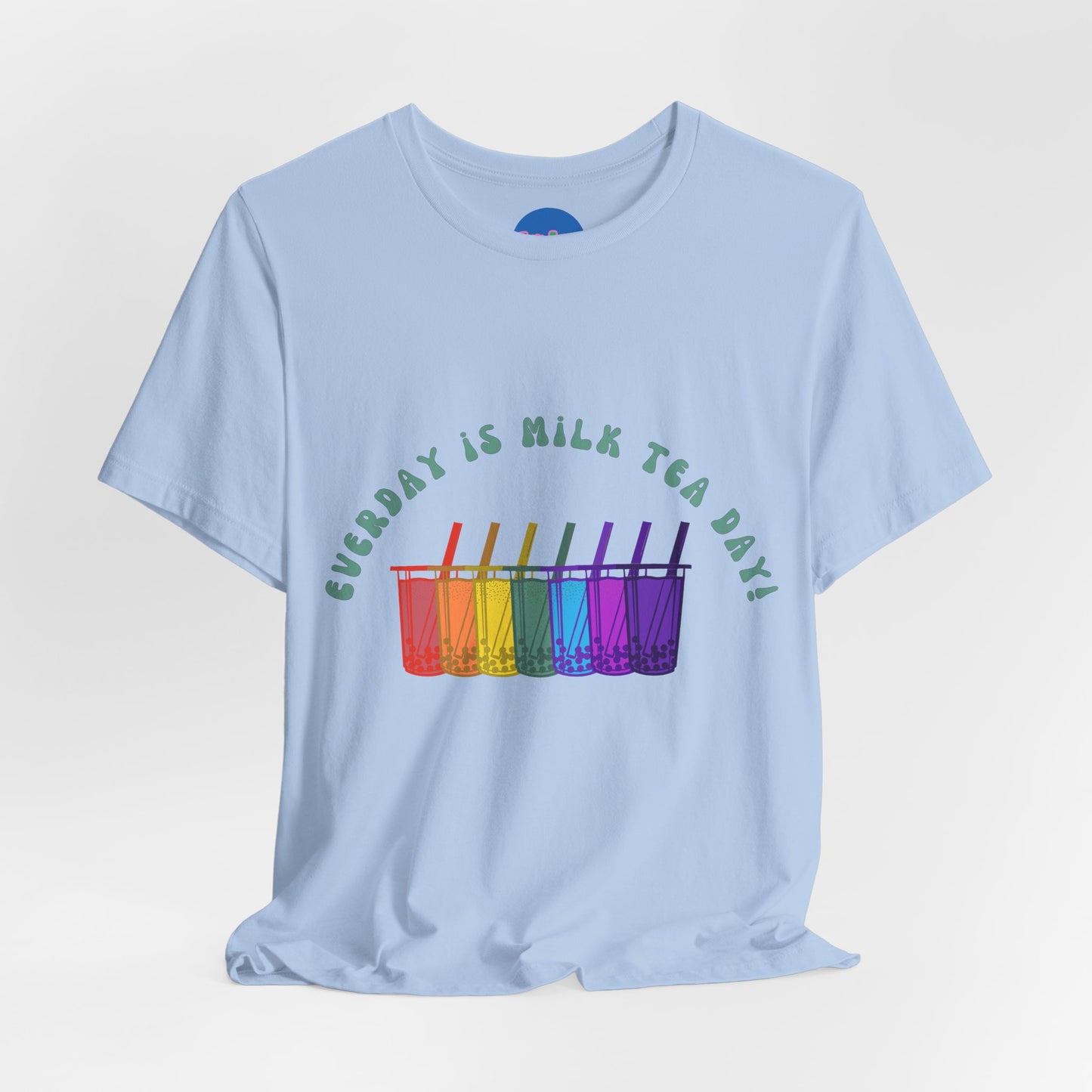 Everyday is Milk Tea Day Tee – Rainbow Boba Edition 🌈💜