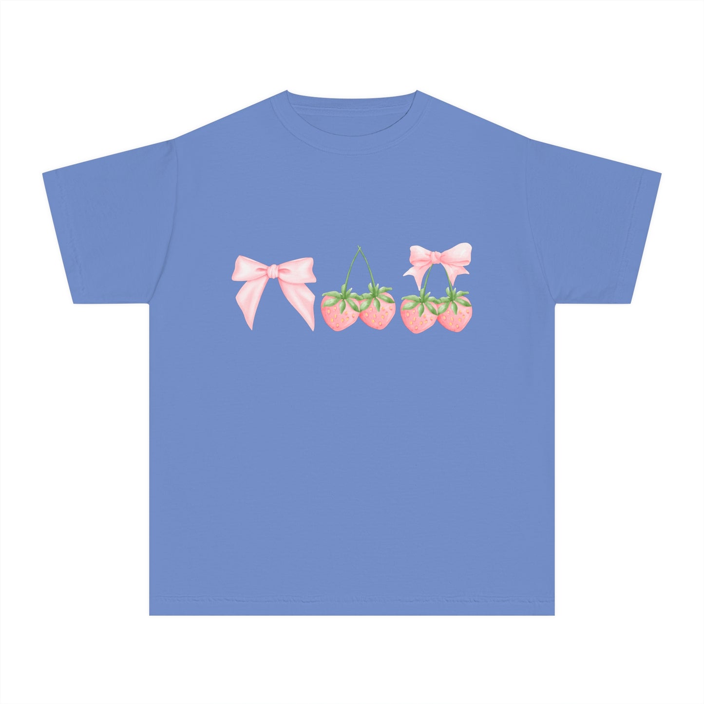 Youth Berry Coquette Tee – Cute Strawberry Graphic T-Shirt 🍓