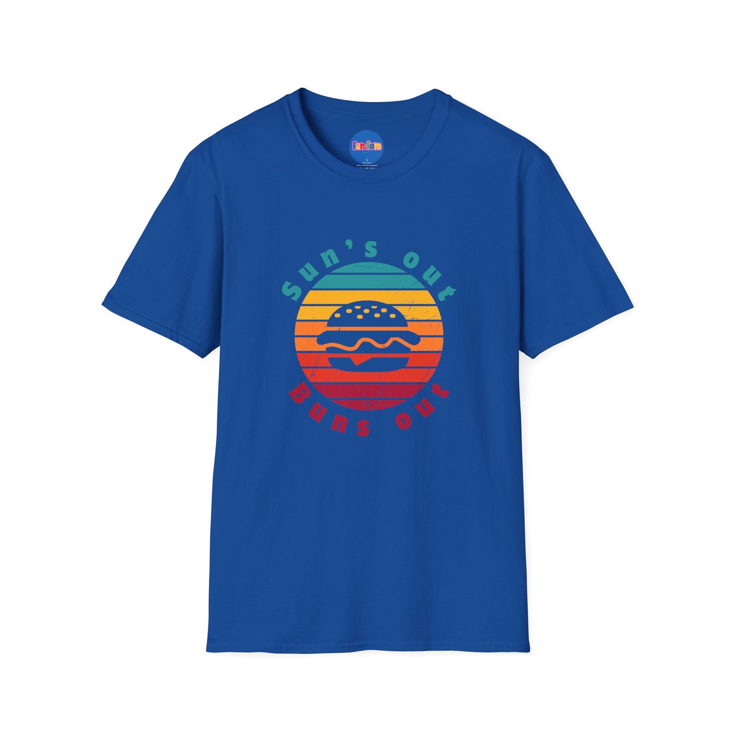 Sun's Out, Buns Out Retro T-Shirt 🍔☀️