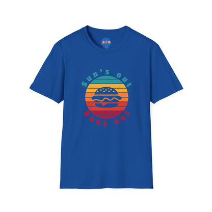 Sun's Out, Buns Out Retro T-Shirt 🍔☀️