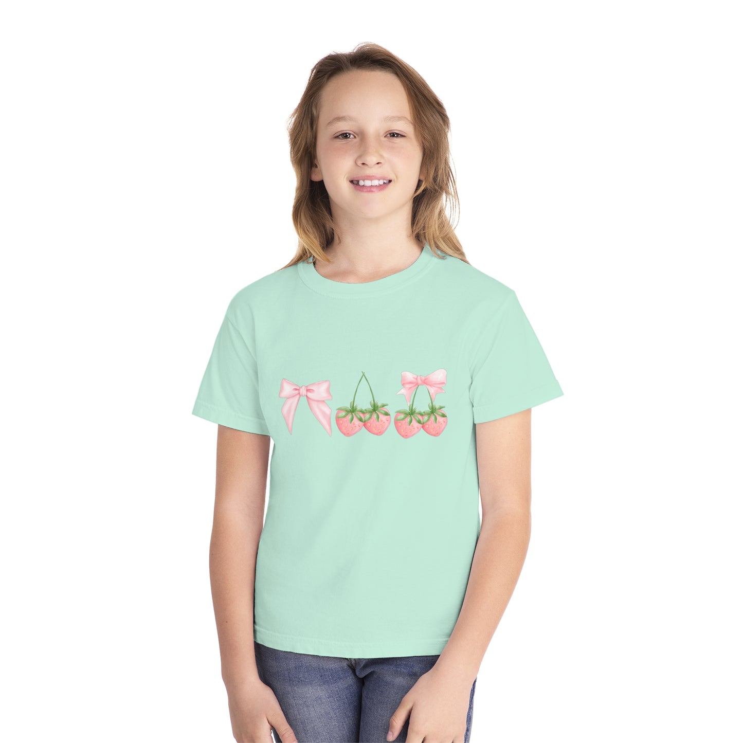 Youth Berry Coquette Tee – Cute Strawberry Graphic T-Shirt 🍓