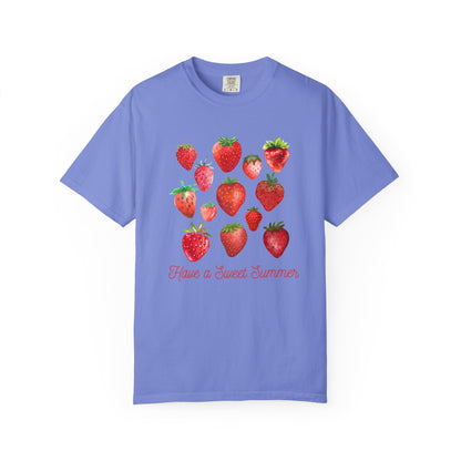 Berry Cool Summer Tee 🍓☀️| Sweet Summer Strawberry - Whimsical Retro Vibes 💕
