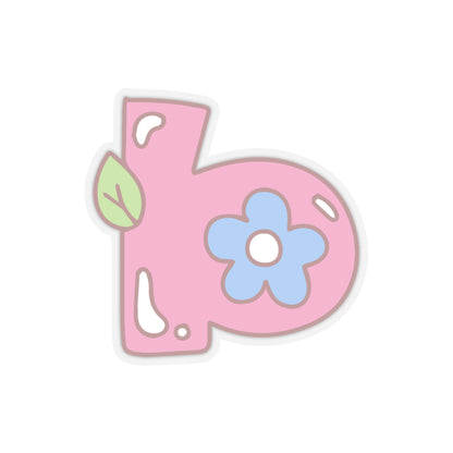 🌼 Kawaii Flower Alphabet Sticker – "B" is for Bubbly! 💖