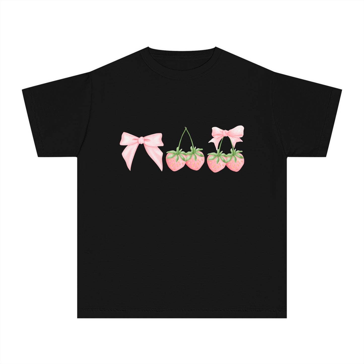 Youth Berry Coquette Tee – Cute Strawberry Graphic T-Shirt 🍓